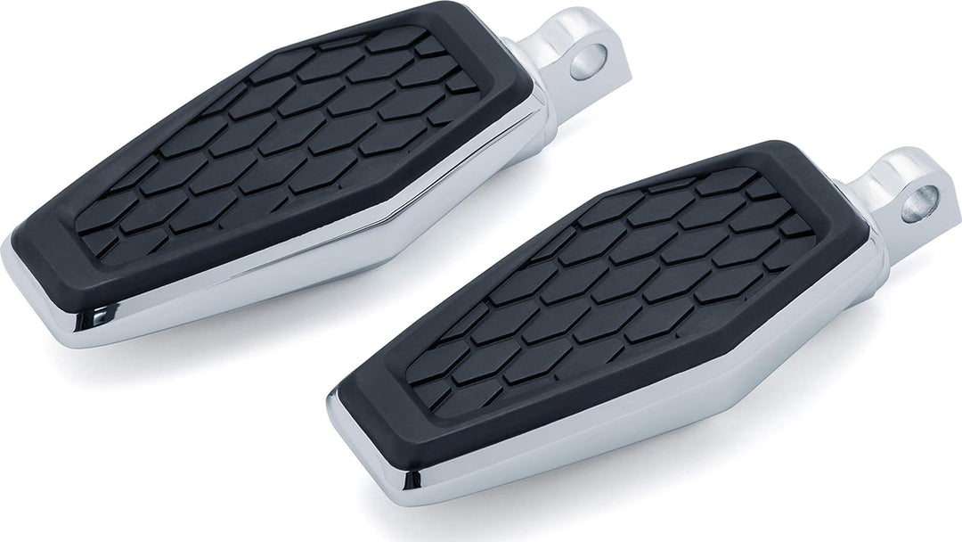 Kuryakyn 5904 Motorrad-Fussrasten: Sechskant-Heringe mit Steckerhalterung, Chrom, 1 Paar chrome Mit