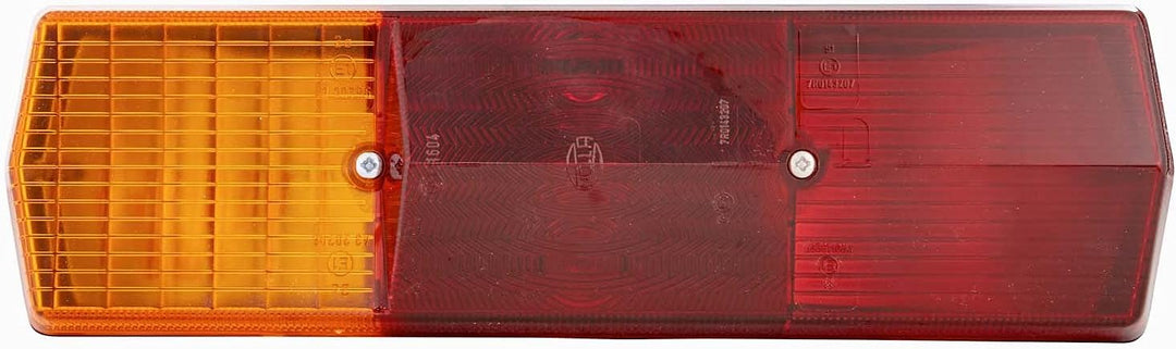 HELLA - Heckleuchte - Glühlampe - 12/24V - Anbau/geschraubt - Lichtscheibenfarbe: rot/gelb - Stecker