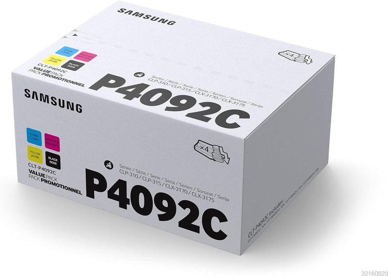 Samsung SU392A CLT-P4092C/ELS Original Toner - Value Pack (C/M/Y/K, Kompatibel mit: CLP-310/CLP-315/