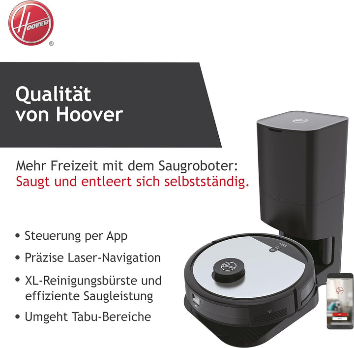 Hoover HG5 Saugroboter mit Absaugstation & App-Steuerung mit Karte und Zeitplan – DRY PRO Roboter St