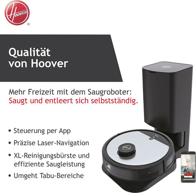 Hoover HG5 Saugroboter mit Absaugstation & App-Steuerung mit Karte und Zeitplan – DRY PRO Roboter St