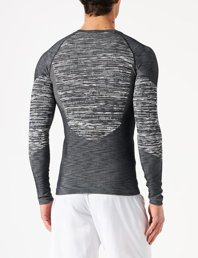 Odlo Herren Bl Top Crew Neck L/S Blackcomb Eco Langarmshirt M Black - Space Dye, M Black - Space Dye