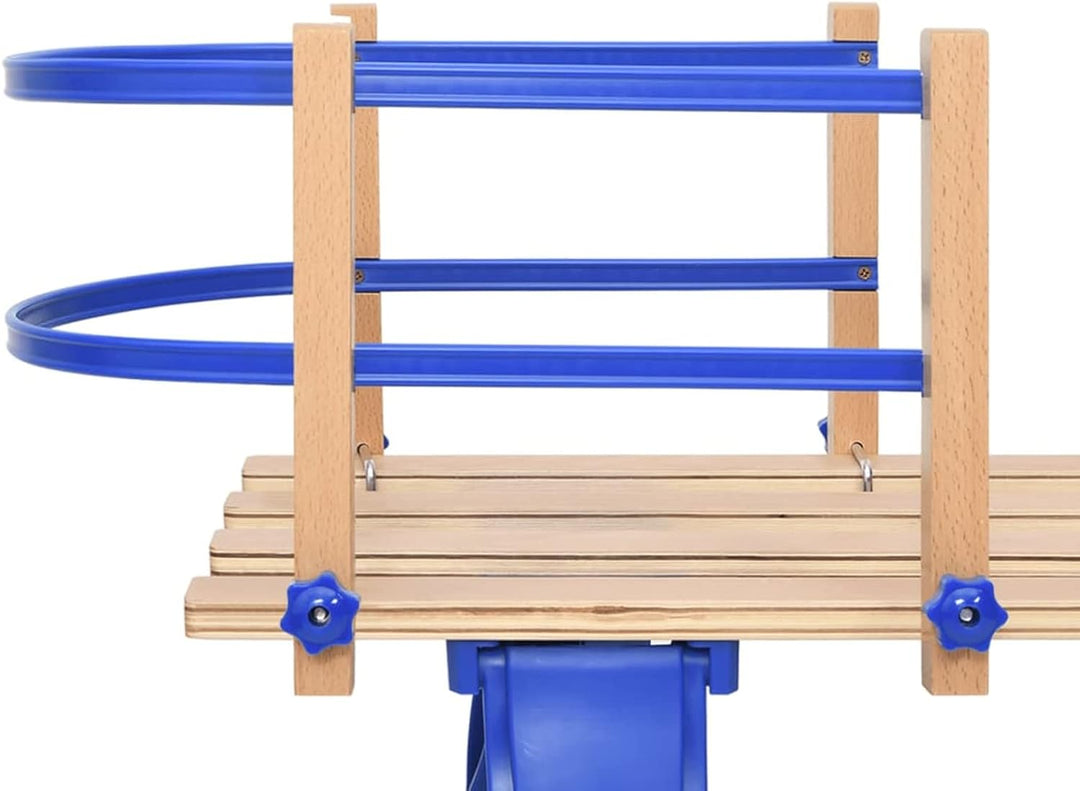 Tidyard Rückenlehne für Schlitten Blau Sperrholz