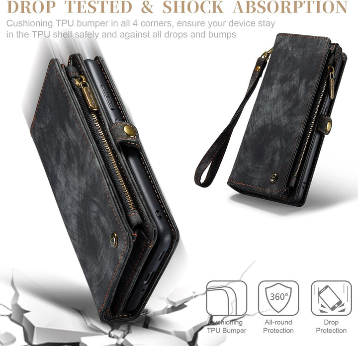 UFinetech Samsung A33 Hülle, Flip Leder TPU Stossfest Kartenfach Tasche Samsung Galaxy A33 5G Handyh