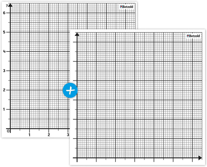 Betzold - 2 magnetische Koordinatensysteme für die Tafel - Mathematik Demonstrations-Material NoColo