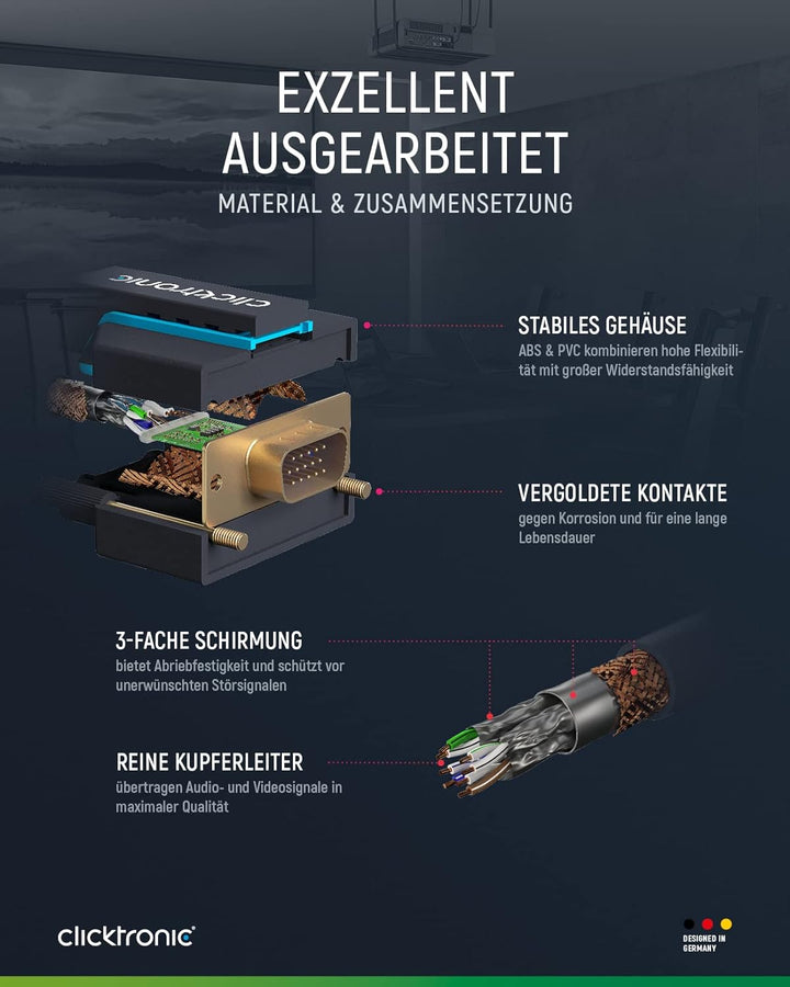Clicktronic 70354 VGA Verbindungskabel