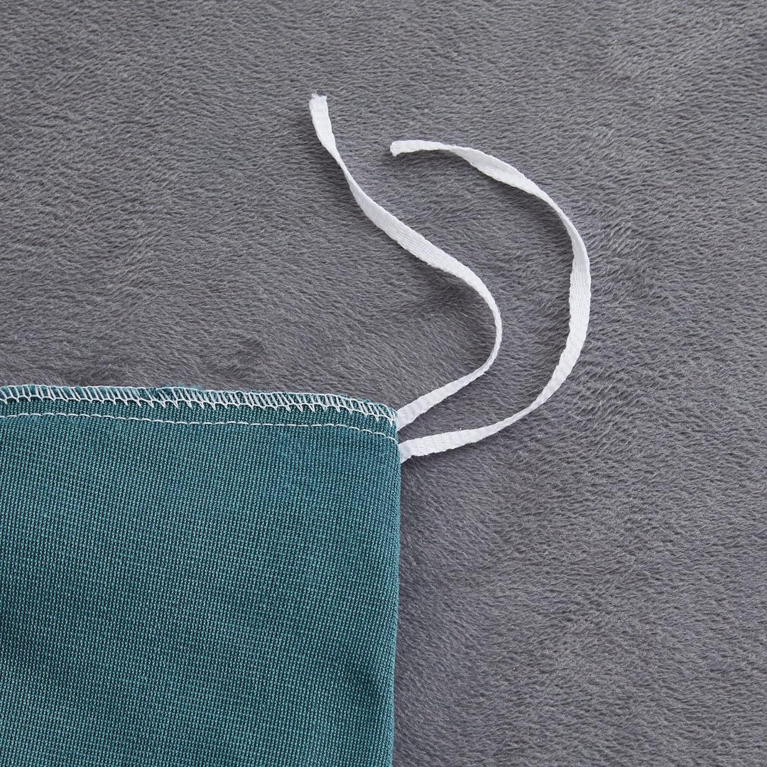 Luofanfei Warme Plüsch Bettwäsche 220x240 Warm Winter Flauschig Fleece Bettwäsche Set Petrol Blau Gr