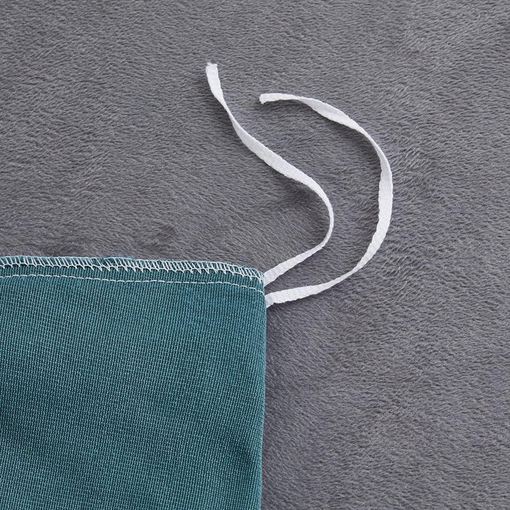 Luofanfei Warme Plüsch Bettwäsche 220x240 Warm Winter Flauschig Fleece Bettwäsche Set Petrol Blau Gr