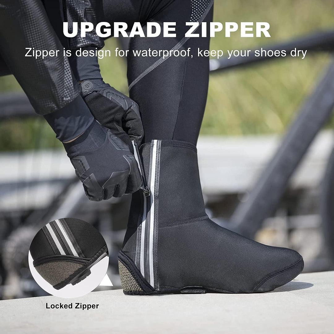 ROCKBROS Überschuhe Fahrrad Shoecover Überzieher für Radsport Rennrad MTB Abdeckung Windfest Damen H