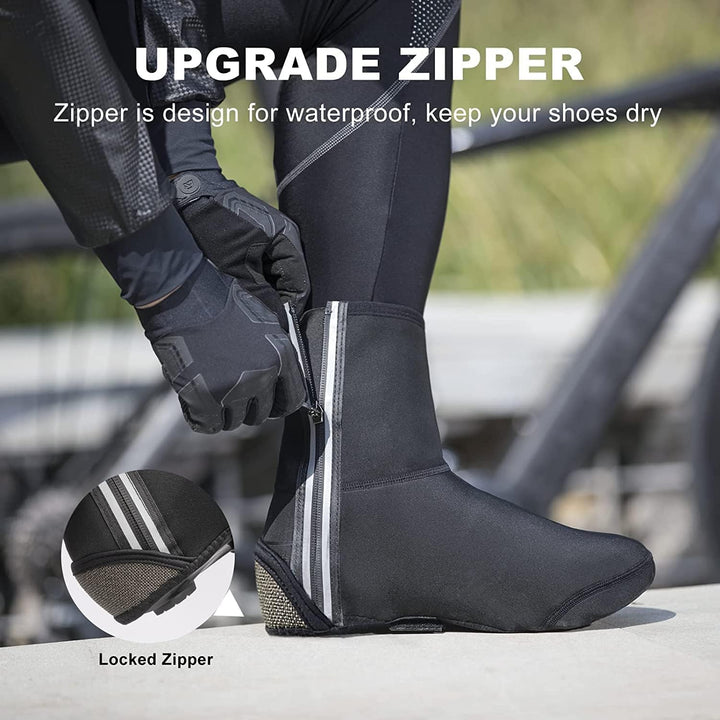 ROCKBROS Überschuhe Fahrrad Shoecover Überzieher für Radsport Rennrad MTB Abdeckung Windfest Damen H