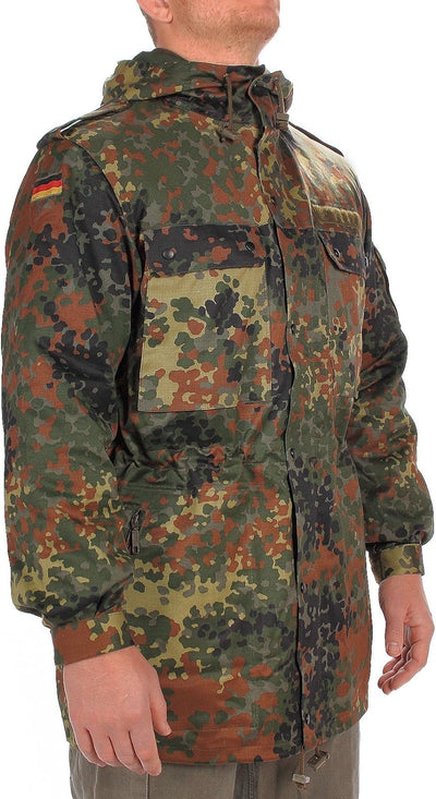 Mil-Tec Men's Bundeswehr Jacket with A Removabel Inner Jacket 50 Flecktarn, 50 Flecktarn