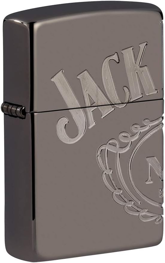 Zippo Armor Jack Daniels High Polish Black Ice Pocket Lighter Feuerzeug, schwarz, Einheitsgrösse, Sc