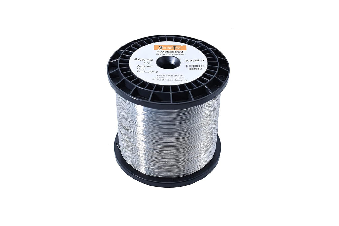 Aluminium Blankdraht Ø 0,50 mm 1 kg Basteldraht Schmuckdraht Floristikdraht, 1 kg