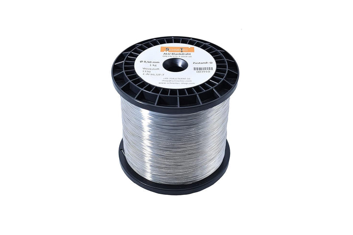 Aluminium Blankdraht Ø 0,50 mm 1 kg Basteldraht Schmuckdraht Floristikdraht, 1 kg