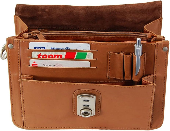 GoBago Branco Business Herren Handgelenktasche Herrentasche Tasche sehr hochwertig Natur, Natur