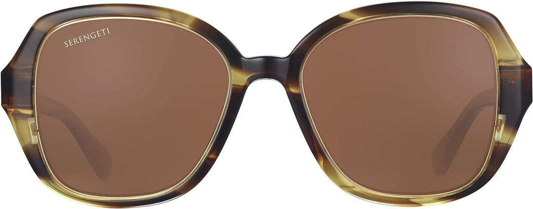 Serengeti Unisex Hayworth Sonnenbrille, Glänzend Ocker Tort, M