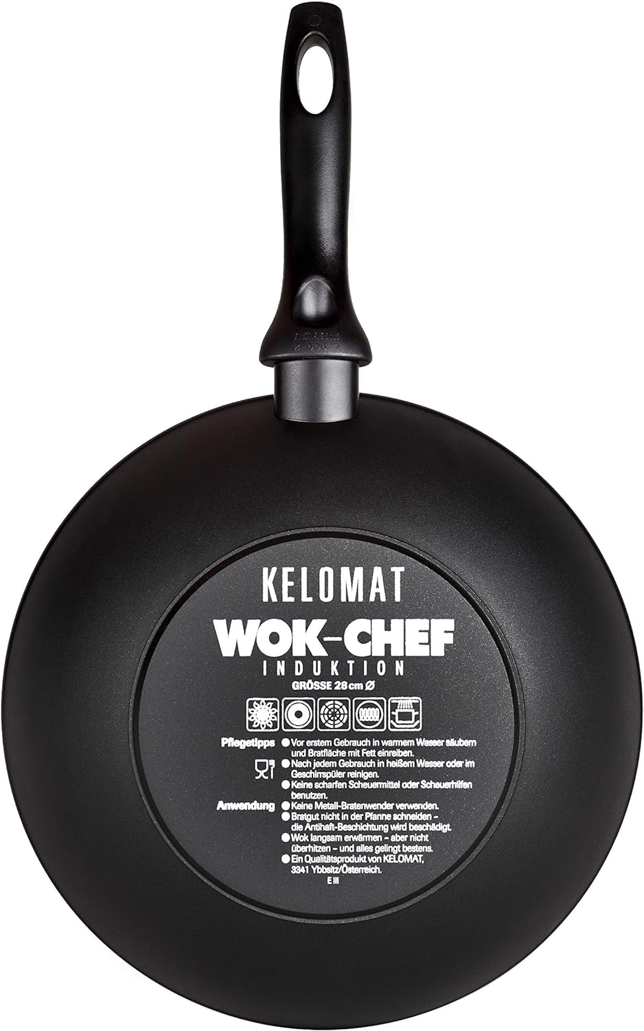 Kelomat, 3429-337, WOK-CHEF, Antihaft Spezial, Induktion, 28 cm Durchmesser, Antihaftbeschichtung, S