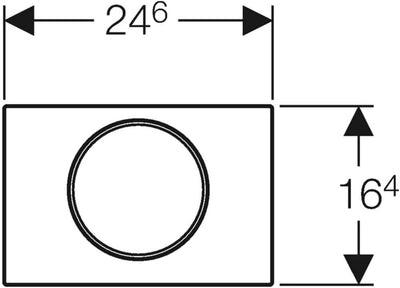 Geberit Betätigungsplatte Sigma10 f Spül-Stopp-Spülung we hglan-vc, 115.758.KJ.5