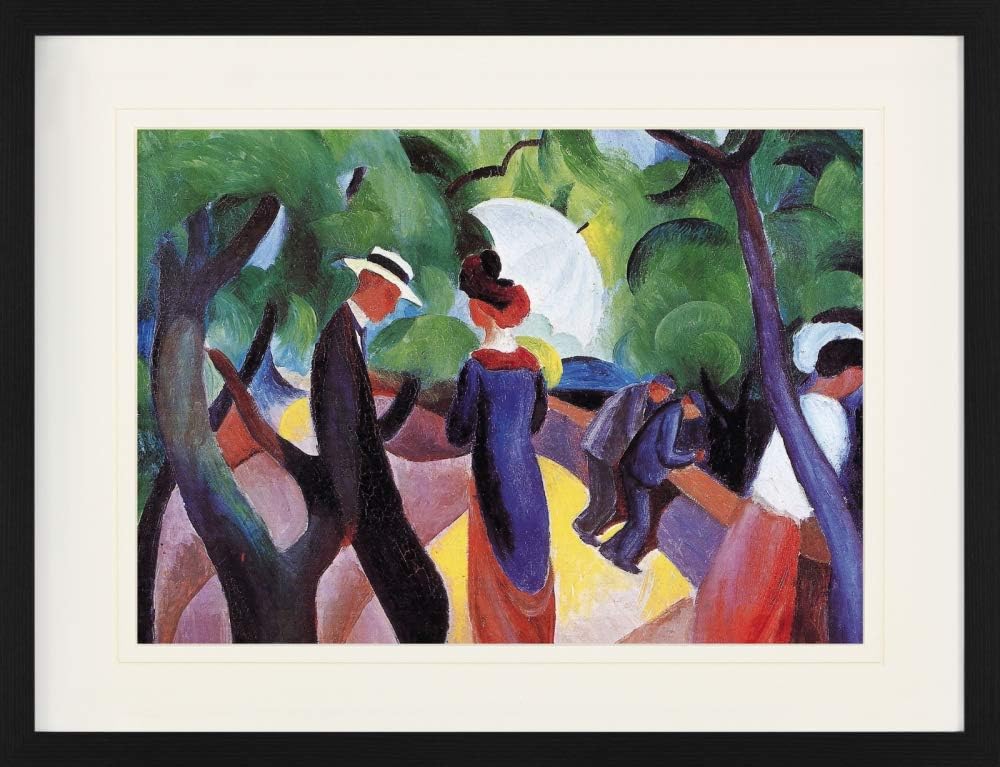 1art1 August Macke Poster Promenade, 1913 Gerahmtes Bild Mit Edlem Passepartout | Wand-Bilder | Im B
