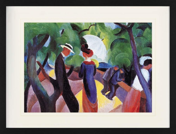 1art1 August Macke Poster Promenade, 1913 Gerahmtes Bild Mit Edlem Passepartout | Wand-Bilder | Im B