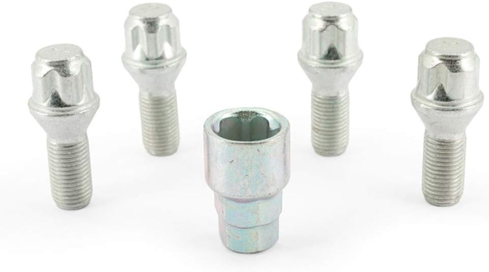 H&R Felgenschloss-Set M14x1.50x26mm Kegelbund - 4 Felgenschloss-Schrauben inkl. Adapter