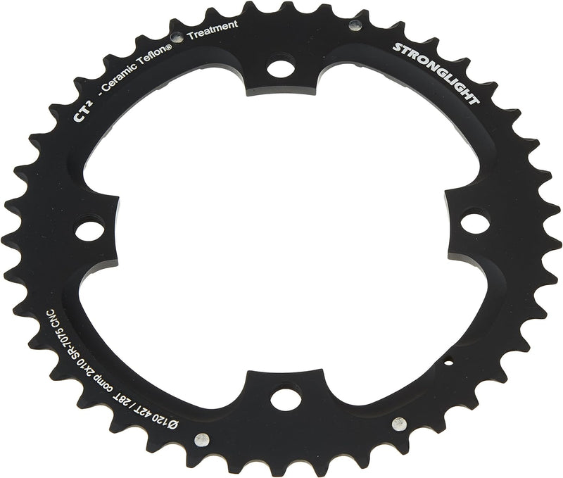 Stronglight MTB für SRAM Kettenblatt (2x10 | innen | 27 Zähne | CT2) Schwarz, Schwarz