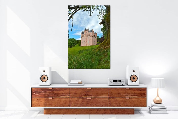 deyoli Festung in Schottland Format: 80x60 als Leinwandbild, Motiv fertig gerahmt auf Echtholzrahmen