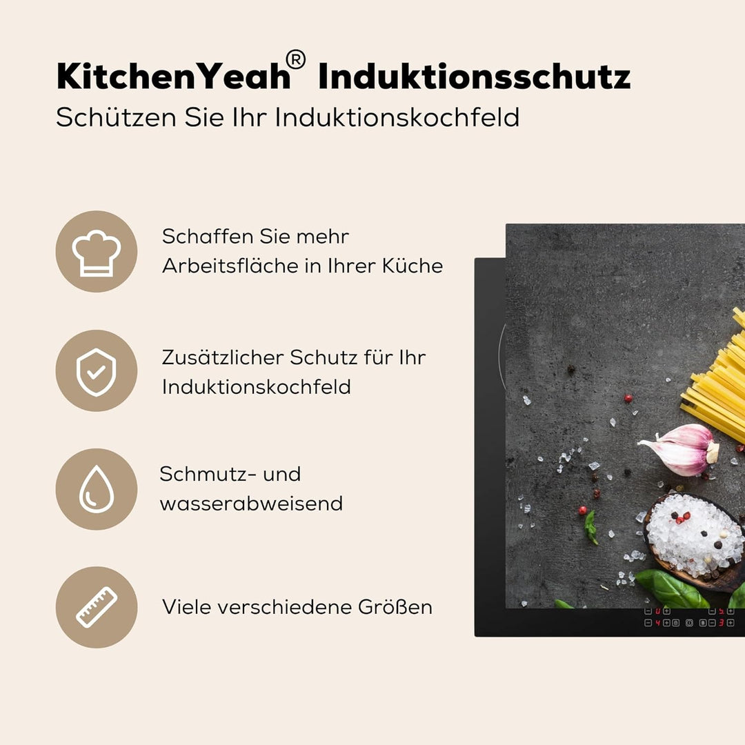 KitchenYeah© Herdabdeckplatte Einteilig Küche Kochfeld Abdeckung Ceranfeld Herdplattenabdeckung Aufr