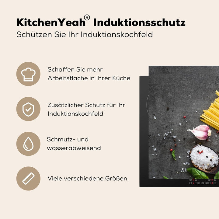 KitchenYeah© Herdabdeckplatte Einteilig Küche Kochfeld Abdeckung Ceranfeld Herdplattenabdeckung Aufr