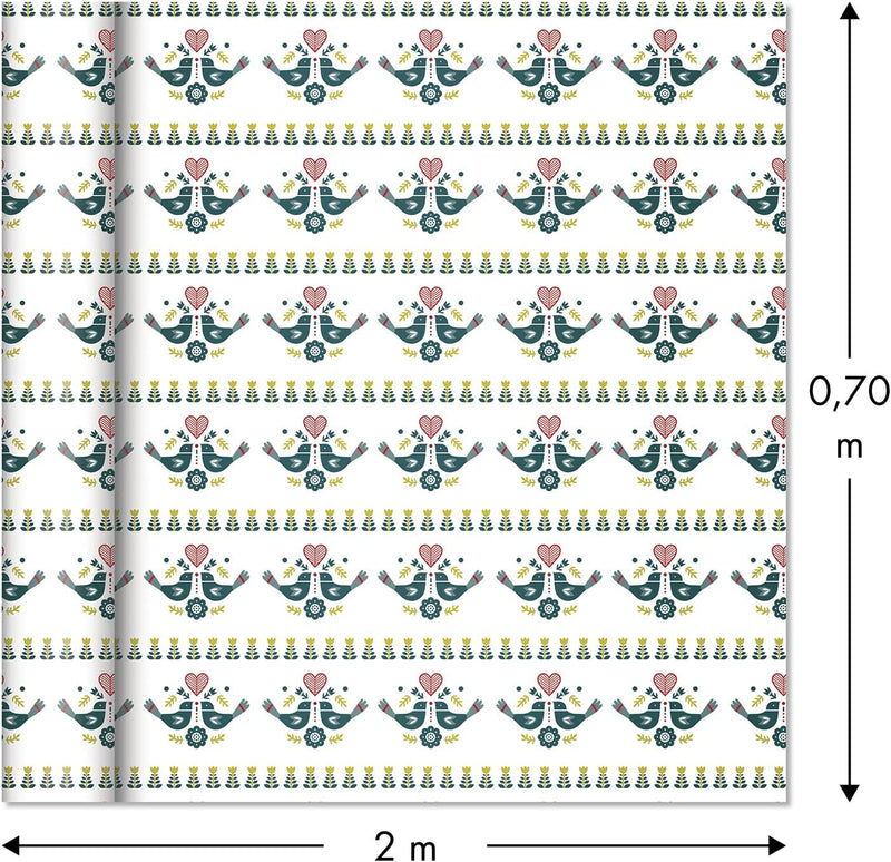 Clairefontaine 201936AMZC - Karton mit 12 Rollen Geschenkpapier Excellia 2mx0m70 80g, sortierte Moti