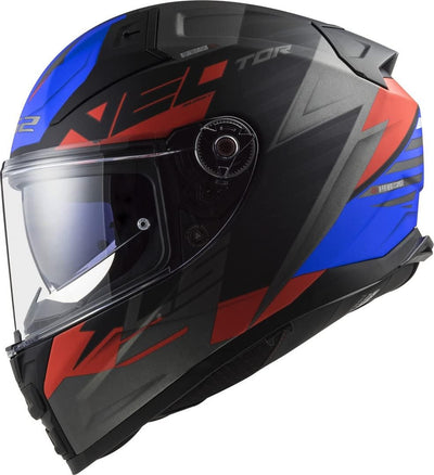 LS2 Vector II Absolute Helm Schwarz/Rot/Blau L (59/60) L schwarz matt, L schwarz matt