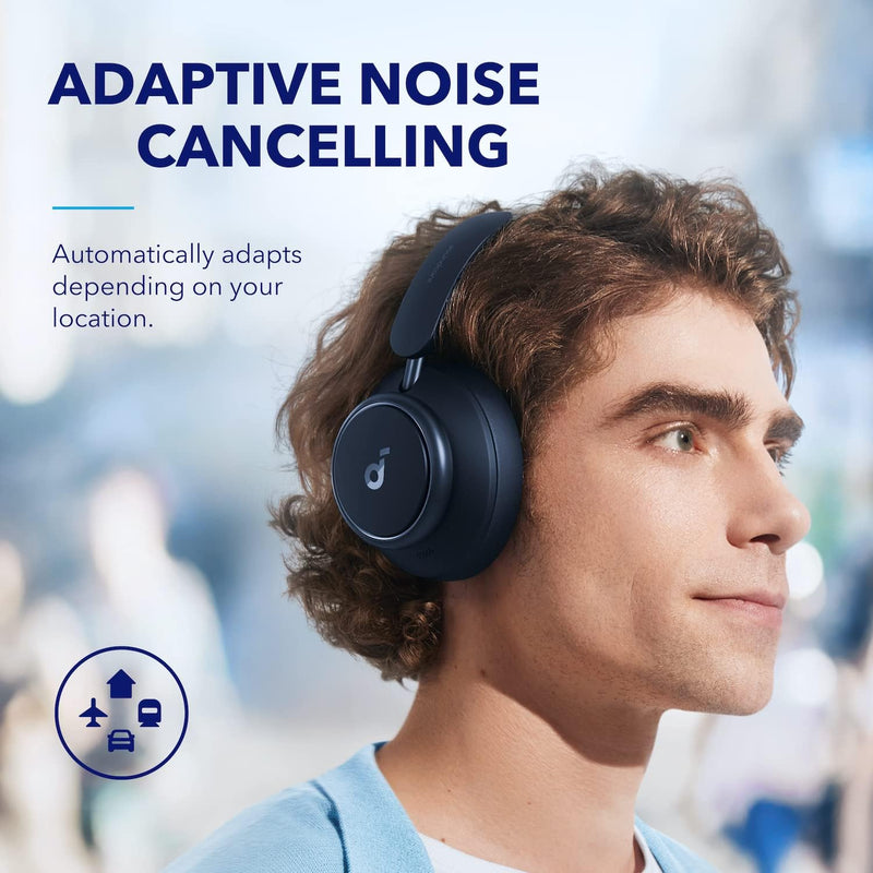soundcore by Anker Space Q45 Bluetooth Kopfhörer, Adaptive aktive Geräuschunterdrückung bis zu 98%,
