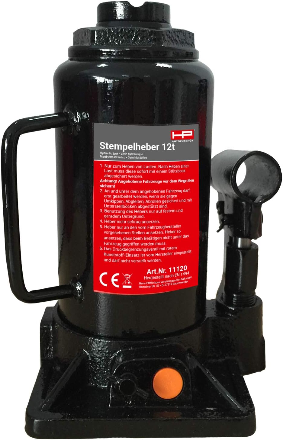 HP-Autozubehör 11120 Stempel Wagenheber 12Tonnen
