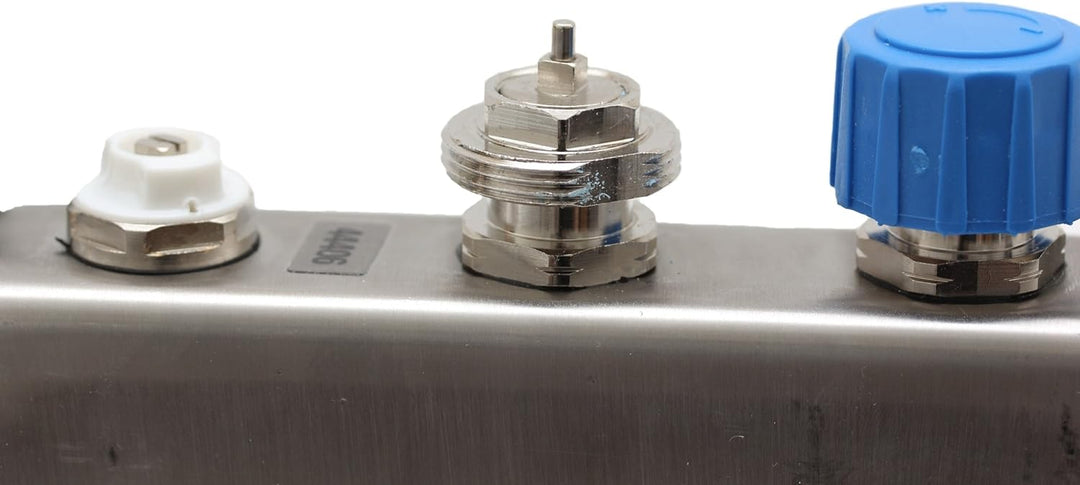 Selfio Heizkreisverteiler PREMIUM mit Durchflussmesser und Kugelhahn-Set (6 Heizkreise)