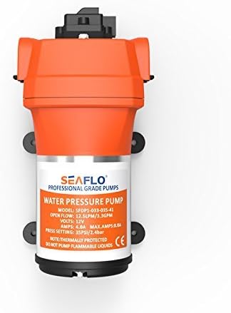 LIGHTEU®, Seaflo 12 V DC 3,3 GPM 35 PSI 41-Serie (kurz) Membran Wasserdruckpumpe für Marine, Boot, W