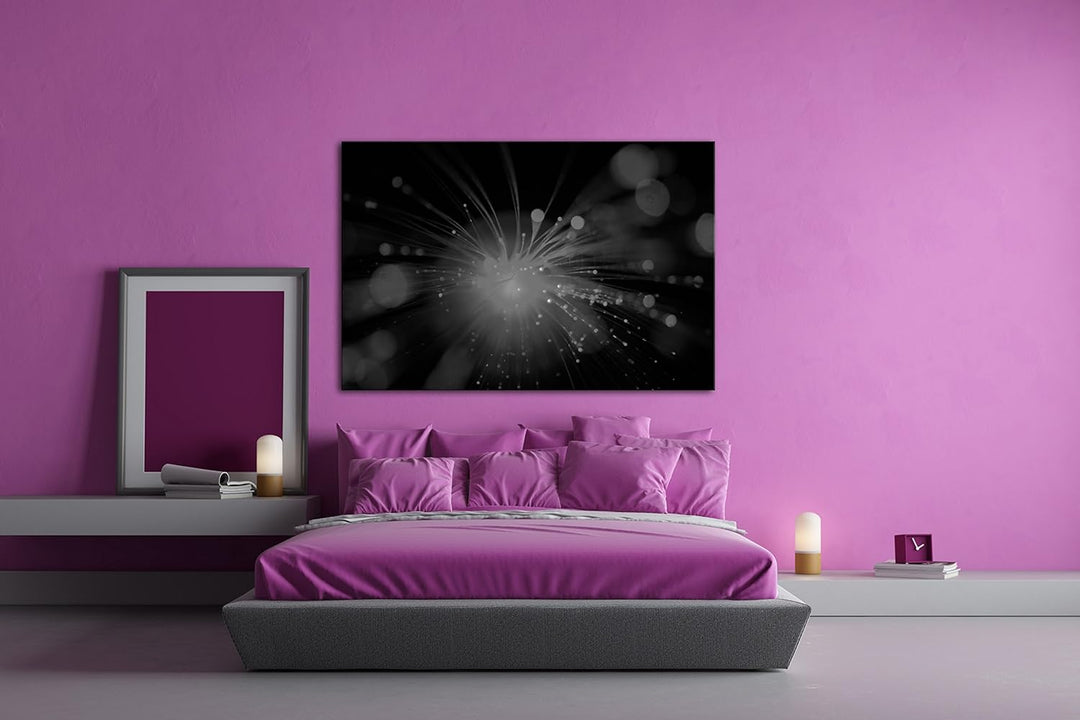 deyoli Dark künstliches rotes Licht Effekt: Schwarz/Weiss im Format: 80x60 als Leinwandbild, Motiv f