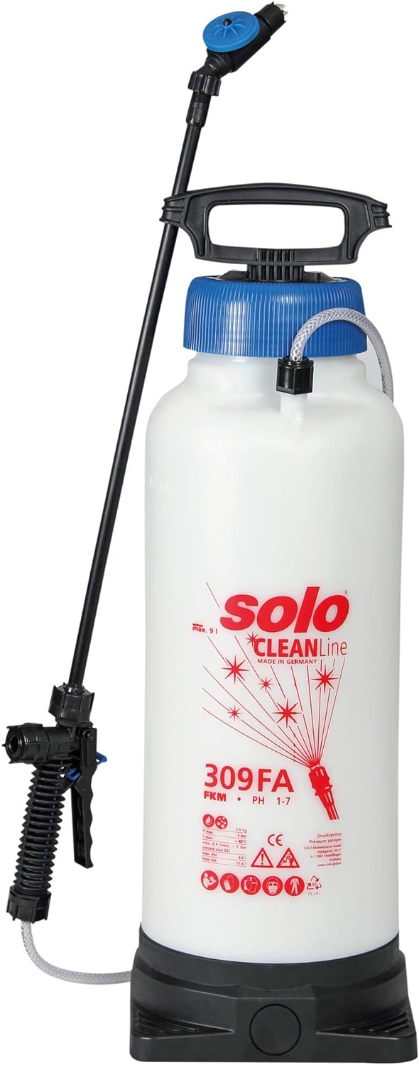 Solo CLEANLine säureresistenter 9 Liter Foamer Schaumsprüher mit FKM Dichtungen