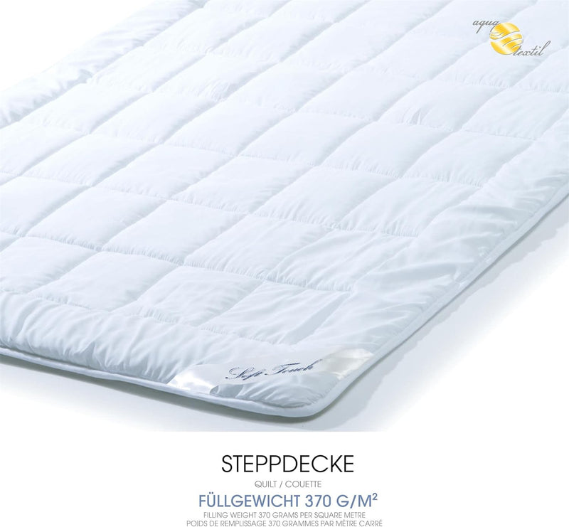 aqua-textil Soft Touch Ganzjahres Bettdecke 220 x 260 cm Steppdecke ca 2170g Füllung atmungsaktiv De