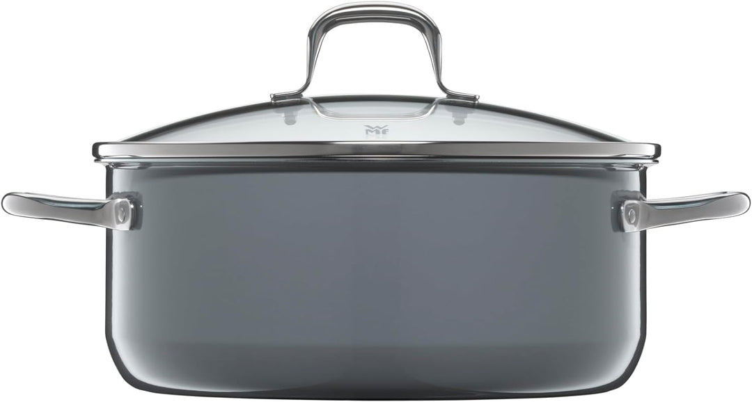 WMF Fusiontec Essential Kochtopf gross, 20 cm, Glasdeckel, Bratentopf Induktion, 2,4l, High-Tech Ker