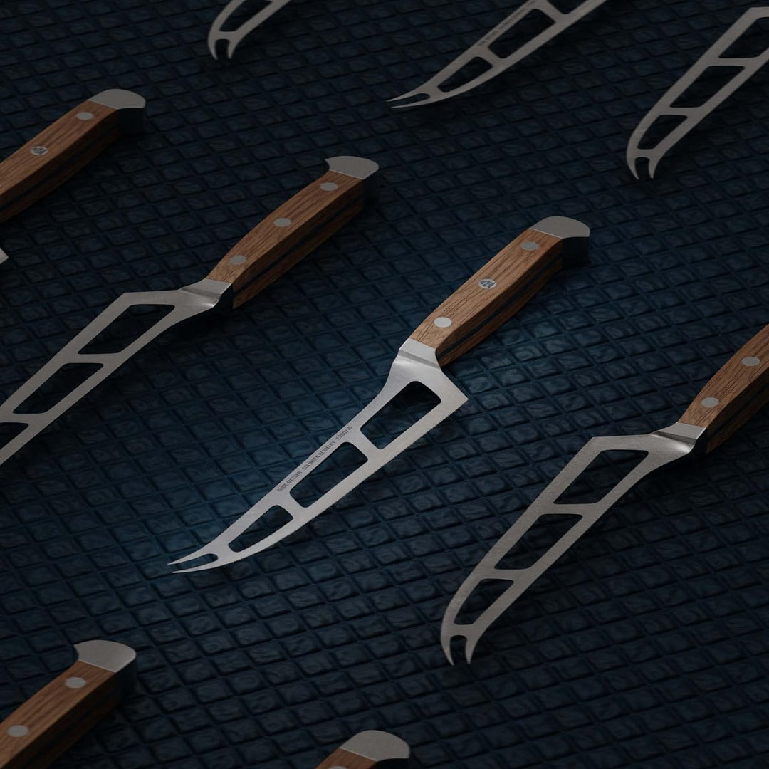 GÜDE Solingen - Weichkäsemesser Käsemesser geschmiedet, 15 cm, Fasseichenholz, ALPHA FASSEICHE, Dopp