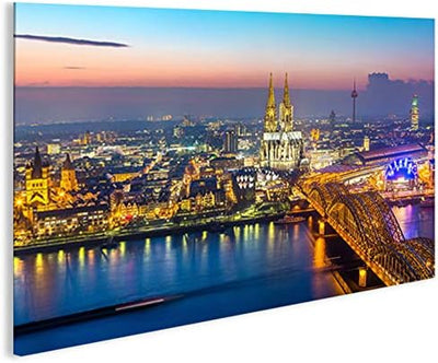 islandburner Bild Bilder auf Leinwand Cologne Köln 1p XXL Poster Leinwandbild Wandbild Dekoartikel W