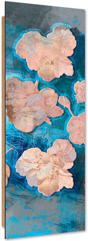 Wandbild XXL Blumen Natur Deko Kunst Bilder Abstraktes Design Beige 50x150 cm Deco panel 50x150 cm B