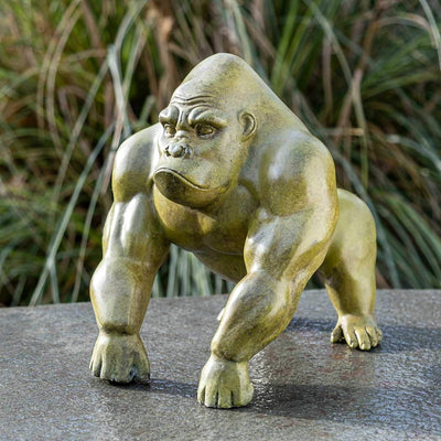 IDYL Bronze-Skulptur Kleiner Moderner Gorilla | 27x22x31 cm | Moderne Bronze-Figur handgefertigt | G