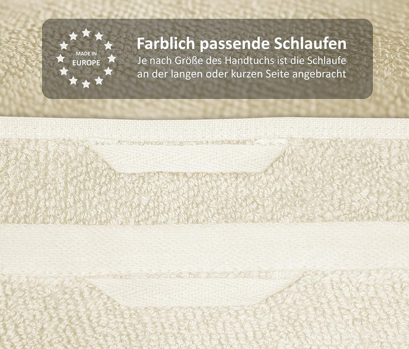 BEAUTEX Handtuch-Set Premium Frottier Sets Made in Europe, 100% Baumwolle 550g/m², Oeko-TEX Zertifiz