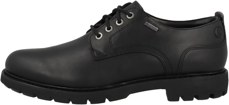 Clarks Herren Batcombetiegtx Oxford 45 EU Black Leather, 45 EU Black Leather