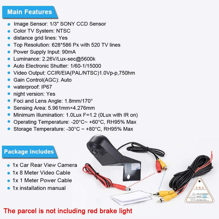 Auto Bremsleuchte Rückfahrkamera Van Transporter Bremslicht für Ford Transit Connect 2014-2017 Van B