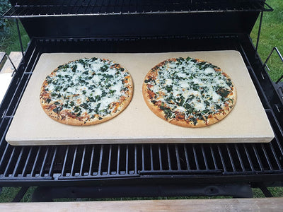Pizzastein Pizzaplatte Steinofen Flammkuchen 40x30x3cm Lebensmittelecht für Backofen Herd und Grill