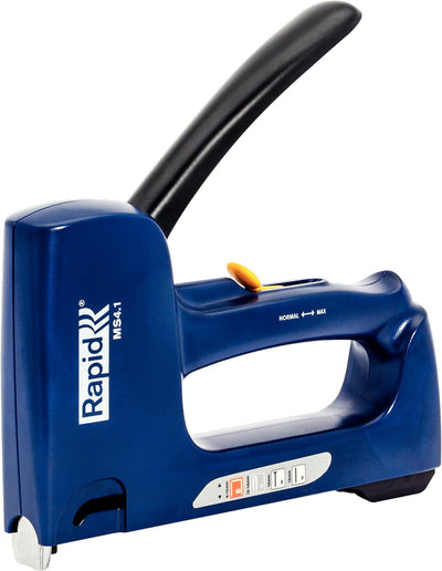 Rapid Handtacker MS4.1, Tacker für Holz und Stoffe, 4in1, für Klammern, Kabelklammern, Nägel und Sti