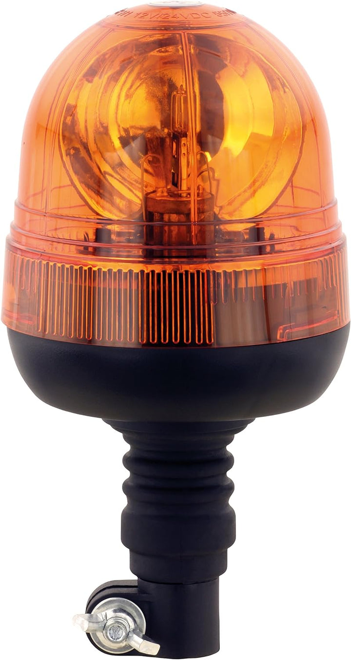AdLuminis Halogen Rundumleuchte Orange, Gross Mit Flexiblem Fuss, Blinkleuchte 12V 24V, ECE R65 Stra