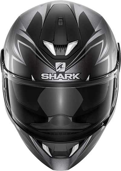 SHARK Herren NC Motorrad Helm, Schwarz/Grau, L L Schwarz/Grau, L Schwarz/Grau